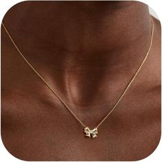 Elevate your style with these trendy and dainty gold necklaces for women! 🎀 Perfect as a gift or to add a cute touch to your outfit. #GoldNecklace #DaintyJewelry #GiftIdeas 🎁 Bow Pendant, Coquette Style, Bow Necklace, Dainty Gold Necklace, Coquette Bow, Gold Necklace Women, Fashion Jewelry Necklaces, Dainty Jewelry, Perfect Gift For Her