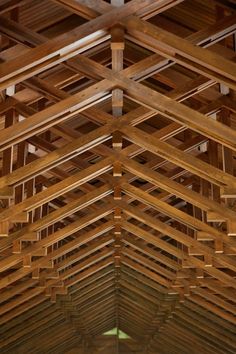 a wooden structure that is made up of wood planks