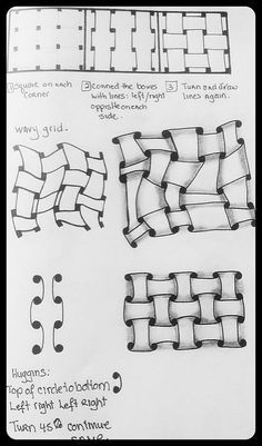 the diagram shows how to make an origami quilt with different shapes and sizes