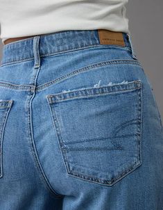 AE Dreamy Drape Stretch Super High-Waisted Baggy Wide-Leg Jean Super High Waisted Jeans, High Waisted Baggy Jeans, Baggy Jeans For Women, High Waisted Jean, Jeans American Eagle, Ultra Wide, Baggy Jeans, Wide Leg Jeans, High Waist Jeans