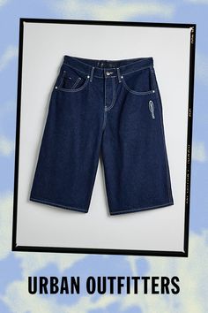 Relaxed and baggy fit jean shorts by iets frans… with branded logo accents. Mid rise waist denim shorts with front and back pockets & a zip fly and button closure. Exclusive to Urban Outfitters. Features iets frans… rinsed denim jort Relaxed fit denim shorts Mid rise waist iets frans… logos Baggy fit UO exclusive Content + Care 80% Cotton, 20% recycled cotton Machine wash Imported Size + Fit Model in Rinsed Denim is 6’0" and wearing size 32 Measurements taken from size 32 Rise: 14" Inseam: 14" | iets frans... iets frans… Rinsed Denim Jort in Rinsed Denim at Urban Outfitters Women Men Shoes, Baggy Fits, Recycled Cotton, Mens Bottom, Jeans Fit, Athleisure, Jean Shorts, Mid Rise, Fitness Models