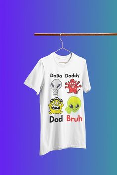 Dada Daddy Dad Bruh Shirt, Daddy Shirt, Sarcastic Dad Shirt, Funny Bruh Shirt, Funny Sarcasm Dad, Sarcastic Quotes Tee, Father's Day Tee https://www.etsy.com/listing/1214152750/dada-daddy-dad-bruh-shirt-daddy-shirt Front Tuck, Quote Tees, Monoprint, Dad To Be Shirts, Casual Fits, Cute Shirts, Sweat Shirt, Print Design, Tshirt Designs