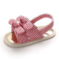 Soft Velcro Design Sandals for Baby Girl - PrettyKid White Sandals For Summer Playtime, Playful Red Open Toe Sandals, Cute Red Sandals For Summer, Non-slip Sandals For Summer Playtime, Spring Vacation Cotton Sandals, Cotton Sandals For Spring Vacation, Adjustable Sandals For Summer Playtime, Cute Red Sandals For The Beach, Cotton Sandals For Vacation In Spring