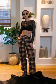 Plaid Bottoms For Fall Loungewear, Plaid Loungewear Bottoms For Fall, Plaid Straight Leg Pants For Fall, Casual Plaid Bottoms For Fall, Casual Plaid Pants For Fall, Plaid Wide Leg Bottoms For Fall, Trendy Plaid Bottoms For Winter, Plaid Trousers For Winter, Trendy Plaid Winter Bottoms