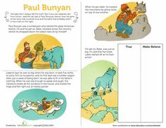 the story of paul bunyan is shown in this children's book