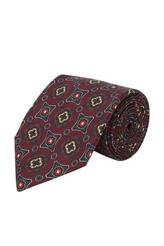 Experience premium quality with a tie that drapes beautifully and holds a firm knot throughout the day.
Composition: 100% Silk. 

Cupro lining & wool interlining.

Width: 8 cm (3 ⅛'') 

Length: 150 cm (59'')


Made in Italy. Classic Multicolor Neckwear For Black Tie, Wool Suit And Tie Accessories For Business, Wool Business Suit And Tie Accessories, Business Wool Suit And Tie Accessories, Red Elegant Suit And Tie Accessories For Workwear, Elegant Fitted Red Neckwear, Elegant Wool Ties For Business, Fitted Neckwear With Inside Ties For Work, Classic Formal Multicolor Ties