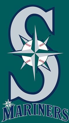 the seattle mariners logo on a green background