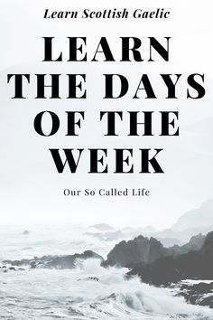 the cover of learn the days of the week, with waves crashing in front of it