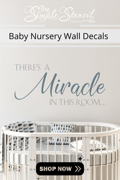 a baby nursery wall decal that says, there's a mirage in this room