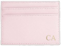 Leather Cardholder, Card Holder Leather, Light Pink, Wallets, Initials, Portugal, Card Holder, Genuine Leather, Gifts For Her