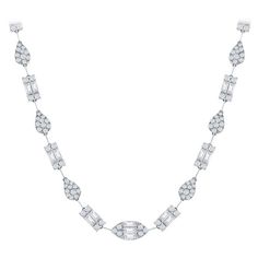 Diamond Necklace Set, Diamond Jewelry Necklace, Classic Jewelry, Jewelry Necklace, Emerald Cut, Diamond White, Necklace Set, Round Diamonds, Diamond Jewelry