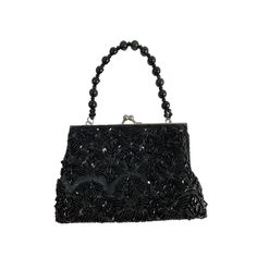 Stunning Bijoux Terner Vintage Women's Beaded Handbag In Size Small. This Black Satin Bag, Adorned With Intricate Beadwork, Is New Without Tags. It Is N Excellent Vintage Conditions With No Dents, Broken Elements, Or Discoloration. Please Review The Accompanying Images. Brand: Bijoux Terner Color: Black Size: Small Style: Beaded Handbag Material: Satin For: Women Condition: Excellent Features: Beaded Handbag Size: Womens S Measurements: Length 7 In / 18 Cm Width 1.5 In / 4 Cm Height 5 In / 13 Cm Evening Rectangular Bags With Black Beads, Formal Black Bag With Black Beads, Black Beaded Bag For Night Out, Formal Black Beaded Shoulder Bag, Formal Black Beaded Bag, Vintage Black Embellished Bags, Vintage Black Beaded Evening Bag, Sequin Handbag, Spring Formal