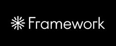 the framework logo on a black background