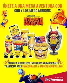 an advertisement for the movie minions and friends