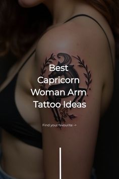 woman arm tattoo with caption best capricon woman arm tattoo ideas find your favorite