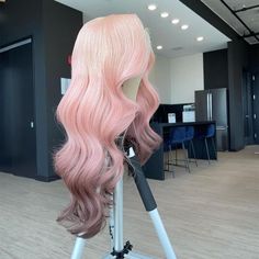 Lace Front Wig Virgin Human Hair Pink Ombre 150%Density 22" Hair Gradient, Green Wig, Brazilian Remy Hair, Pink Wig, Straight Lace Front Wigs