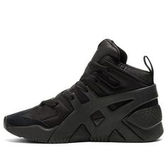 Onitsuka Tiger Big Logo Trainer Puffed Low 1183B559-001 (SNKR/Mid Top/Non-Slip/Wear-resistant/Shock-absorbing) Black Nylon Sneakers For Light Sports, Modern Black Nylon Sneakers, Black Nylon High-top Sneakers With Round Toe, Black High-top Training Sneakers With Boost Midsole, Modern Nylon High-top Sneakers For Sports, Black High-top Training Sneakers With Rubber Sole, Black High-top Sneakers With Rubber Sole For Training, Black Mid-top High-top Sneakers For Light Sports, Functional Black High-top Training Sneakers