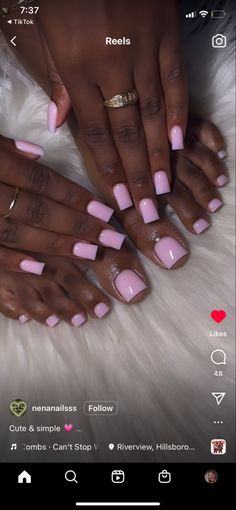 Simple Full Set Nails Short, Gel Nails Short Solid Color, Nails Acrylic Plain Simple, 2024 Nails February, Neon Nails For Vacation, Solid Color Nails Black Women, Plain Polygel Nails, Solid Color Short Square Nails, Bubblegum Pink Square Nails