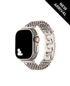 Beautifully designed watch bands to customize your Apple Watch created with durability, comfort and style in mind. The perfect polished look for all day, everyday wear. Easy to attach and switch out Lightweight stainless steel material that is made to last Connectors allow for a seamless fit with your watch interface Sturdy and secure clasp Self adjustable using the fold over clasp, removing additional clasps to reduce the length of the band Compatible with all Apple Watch Bands (series 1-6) and Modern Silver Chain Apple Watch Band, Modern Metal Chain Link Apple Watch Band, Metal Apple Watch Band With Adjustable Chain, Silver Metal Bracelet Strap Apple Watch Band, Adjustable Stainless Steel Chain Link Apple Watch Band, Led Makeup Mirror, Makeup Mirrors, Glitter Case, Super Sale