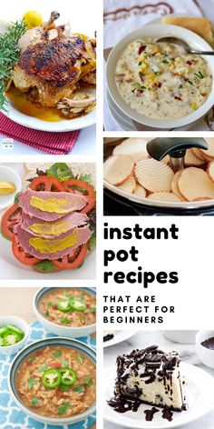 instant pot recipes that are perfect for beginners