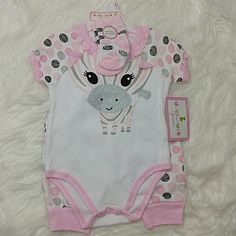 Duck Duck Goose Zebra Three-Piece Set Includes Socks, Onesie And Pants. Super Cute! Colors: Pink, White, Gray, Black And Silver New With Tag Size 6-9 Months Nwt ! Offers Welcome ! Cute Pink Short Sleeve Bodysuit For Playtime, Playful White Short Sleeve Bodysuit, Cute Pink Short Sleeve Bodysuit, Playful Pink Short Sleeve Bodysuit, Pink Fitted Short Sleeve Bodysuit Playful Style, Pink Fitted Short Sleeve Bodysuit, Cute Pink Short Sleeve Bodysuit For Playwear, Playful White Short Sleeve Bodysuit For Playwear, Reindeer Ears