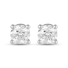 These stunning stud earrings showcase two perfectly matched brilliant round diamonds hand set into a 4 prong white gold mounting. The classic elegance of these 0.38 CTW earrings brings sophistication to any occasion. Screw back for added security.Simple care will help you retain and protect your jewelry for many years to come.Cleaning MethodsCleaning gems and diamonds is a simple process that only requires warm water, mild dish soap, and a gentle brush. Scrub your jewelry in a dish of warm, soap Round Diamond Earrings, White Gold Diamond Earrings, Sams Club, Gold Diamond Earrings, Sam's Club, Classic Elegance, Round Diamond, Warm Water, Round Diamonds