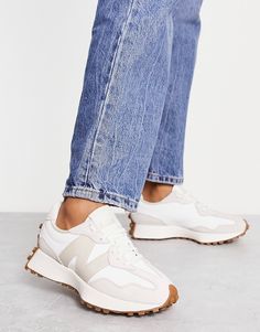 New Balance 327 trainers in off white | ASOS Balance Design, Heritage Fashion, New Balance Sneakers, Mode Inspiration, Charlotte Tilbury, Cute Shoes, Me Too Shoes, Sneakers Fashion