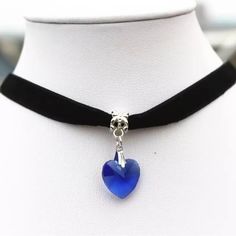 Womens Black Choker Heart Stone Perfect Christmas Birthday Gift Brand New Titanic Jewelry, Crystal Heart Necklace, Neck Jewelry, Crystal Heart Pendant, Heart Pendants, Heart Choker, Neck Choker, Neck Jewellery, Black Choker