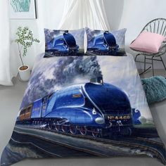 Style: Bedding Set, Size: UK DOUBLE Mallard Train, Train Bed, Comforter Bed, Mallard, California King, Bed Sheet, Bed Sheets, Bedding Set, Pillow Inserts