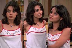 Jackie Hair That 70s Show, Jackie From That 70s Show Hair, Short Hair Styles 70s, Short 2000s Haircut, Short Brown Hair 90s, 2000s Layered Hair Short, Mila Kunis Hair That 70s Show, Jackie Burkhart Hairstyle, Jackie Burkhart Hair Short