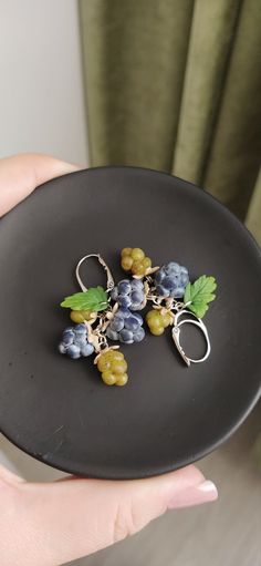 Forest Jewelry, Woodland Earrings, Woodland Jewelry, Wild Berries, Vegan Gifts, Wild Berry, Floral Jewellery, Polymer Clay Crafts, Xmas Gifts