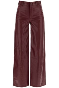 A0004 LOULOU STUDIO NAPPA LEATHER FIGARI PANTS Loulou Studio, Pleats Please Issey Miyake, Parisian Chic, Skirt Suit, Nappa Leather, Handbag Accessories, Short Pants, Dress To Impress, Wide Leg Pants