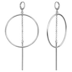 PRICES MAY VARY. 【Trendy & Elegant Design】This Silver hoop earrings comes with 50mm silver hoops and a 40mm dangle charms,The weight on each side is 5 grams,it is lightweight and clip on to wear.Surely it is a little big hoop earrings for women and full of charming style,will catch people’s eye in a instant. 【Premium quality&Plating】30mils silver plated with Polishing,This large hoop earrings for women looks more showy and more fascinating. Also it is durable, can maintain lasting of luster. 【Fr Long Bar Earrings, Silver Circle Earrings, 14k Gold Hoop Earrings, Big Hoop Earrings, Womens Earrings Studs, Dangle Hoop Earrings, Great Gifts For Women, Silver Circle, Large Hoop Earrings