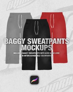 Clothes Mockup Free, Sweatpants Mockup, Graphic Design Clothing, Pantalon Baggy, Clothing Templates, Apparel Design Inspiration, Baggy Sweatpants, Color Ways, Christmas Gifts For Girlfriend