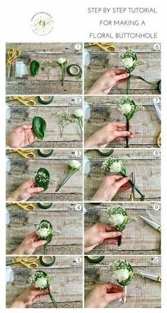 step by step instructions for making a floral bouquet