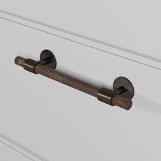 SIGNATURE 30 Pull bar handle 188 mm in Burnished Brass/Wenge. Luxury kitchen hardware made of solid brass by BRANDT Collective. Pull Bar, Burnished Brass, Freezers, Dishwashers, Signature Collection, Cabinet Doors, Doors, Brass, Bar