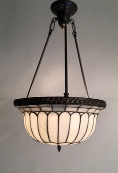 a light fixture hanging from the ceiling