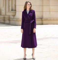 Women's Wool Long coat over the knee woolen Overcoat,Custom Wool Coat,Purple Double Breasted Wool Blend Coat,Cashmere Coat,Winter Outerwear Vivian Seven Purple Wool Coat, Double Breasted Long Coat, Wool Long Coat, Outerwear Women Winter, Clothing Studio, Purple Coat, Long Wool Coat, Winter Outerwear, Coat Winter