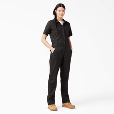 Women's FLEX Cooling Short Sleeve Coveralls - Dickies US Dickies Jumpsuit, Dickies Coveralls, Dickies Shorts, Street Clothes, Coverall Jumpsuit, Dickies Women, Maxi Jumpsuit, Work Uniforms, Waffle Maker