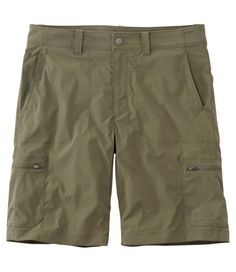 Made from lightweight yet durable nylon fabric, our top-of-the-line hiking shorts breathe well, dry quickly and take to the trail with a technical advantage. Inseam: 10". Standard Fit: Sits lower on the waist and straight through the hip and thigh for a streamlined look. In a lightweight yet durable blend of 95% nylon and 5% spandex. Abrasion resistant - withstanding industry lab-test standards for extreme wear and tear. Features two-way vertical stretch for freedom of movement. UPF 50+ rated - Outdoor Nylon Moisture-wicking Shorts, Moisture-wicking Nylon Shorts For Hiking, Green Cargo Shorts With Functional Pockets For Outdoor, Green Moisture-wicking Shorts For Hiking, Nylon Bottoms With Built-in Shorts For Camping, Sporty Green Cargo Shorts For Outdoor Activities, Green Sporty Cargo Shorts For Outdoor Activities, Outdoor Nylon Athletic Shorts, Nylon Athletic Shorts With Go-dry For Hiking