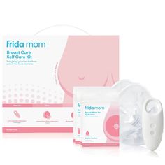 FridaBaby Breast Care Self-Care Kit | NINI and LOLI Frida Mom, Clogged Duct, Self Care Kit, Breastfeeding Essentials, Sheet Masks, Baby Necessities, Postpartum Care, Celebrate Mom, Nursing Pillow