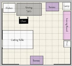 the floor plan for a restaurant with seating areas and tables on each side, as well as