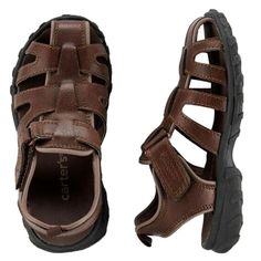 Carter S Fisherman Sandals Toddler Boys Brown New * Hook And Loop Strap * Locker Loops * Closed-Toe * 100% Man-Made Materials * Imported * Wipe Clean Approximate Lay Flat Measurements Taken Un-Stretched. Chest Width Listed Is Doubled From The Single Lay Flat Measurement. Measurements Are Listed As A Courtesy And Do Not Guarantee Fit. Please Review Measurements And Compare Them To A Similar Item You Currently Own To Ensure Proper Fit Although We Make Every Effort To Show You The True Color Of The Casual Brown Non-slip Sport Sandals, Non-slip Adjustable Fit Round Toe Sandals, Adjustable Fit Non-slip Sandals With Round Toe, Adjustable Fit Non-slip Round Toe Sandals, Casual Closed Toe Non-slip Sandals, Casual Non-slip Sandals With Round Toe, Casual Slip-on Sandals With Soft Sole, Casual Sandals With Buckle Closure And Adjustable Fit, Adjustable Fit Round Toe Sandals With Buckle Closure