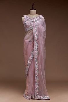 Buy Pastel Pink Sequins Embroidered Net Saree Online | Samyakk Pink Net Saree, Pink Sequin, Jodhpur, Sarees Online, Salwar Kameez, Anarkali