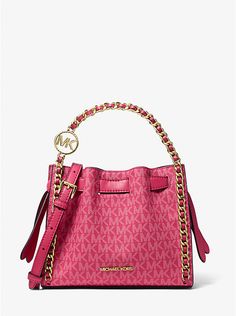 Mina Small Signature Logo Chain Crossbody | Michael Kors Michael Kors Sling Bag, Sling Bag Aesthetic, Crossbody Michael Kors, Overnight Bags, Handbag Outlet, Purse Styles