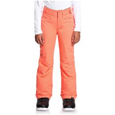 evo.com | Roxy Insulated Pants > These water and wind resistant pants are the perfect barrier between you and the cold. WARMFLIGHT | Kid's Roxy Backyard Pants Girls' 2020 - X-Large Orange Girls Football Boots, Womens Snowboard, Dobby Weave, Roxy Girls, Snowboard Pants, Backyard For Kids, Weave Fabric, Kids Outerwear, Snow Jacket