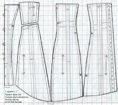 the front and back view of a dress pattern