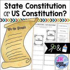 a poster with the text state constitution or us institution?