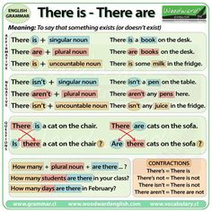 there is - there are worksheet for children to learn english with pictures and text