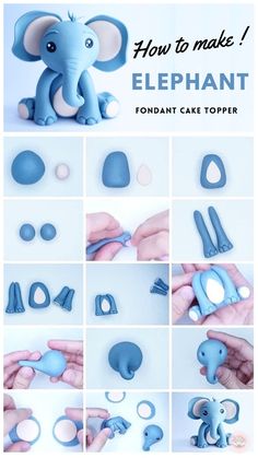 how to make an elephant fondant cake topper